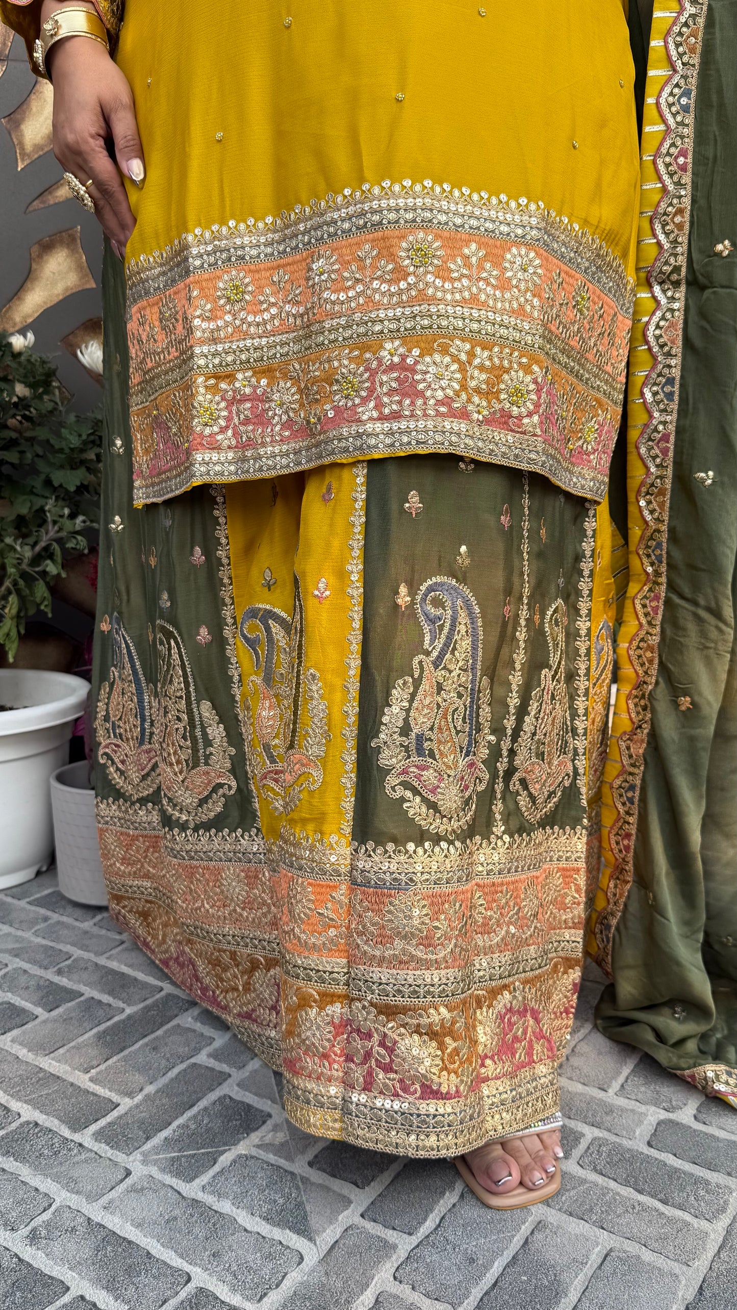 Mehr  Embroidered (Sharara Suit)
