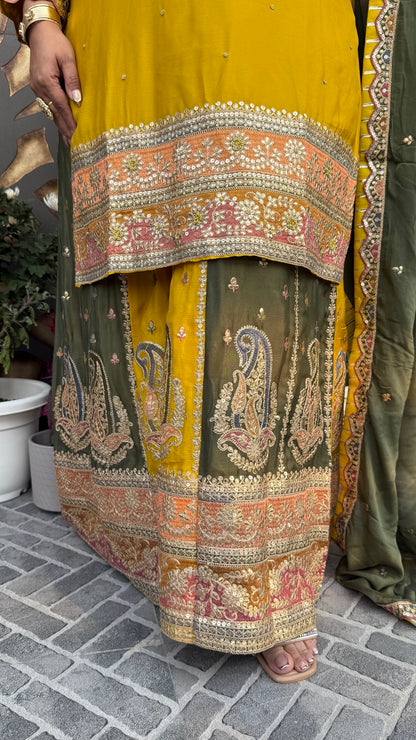 Mehr  Embroidered (Sharara Suit)