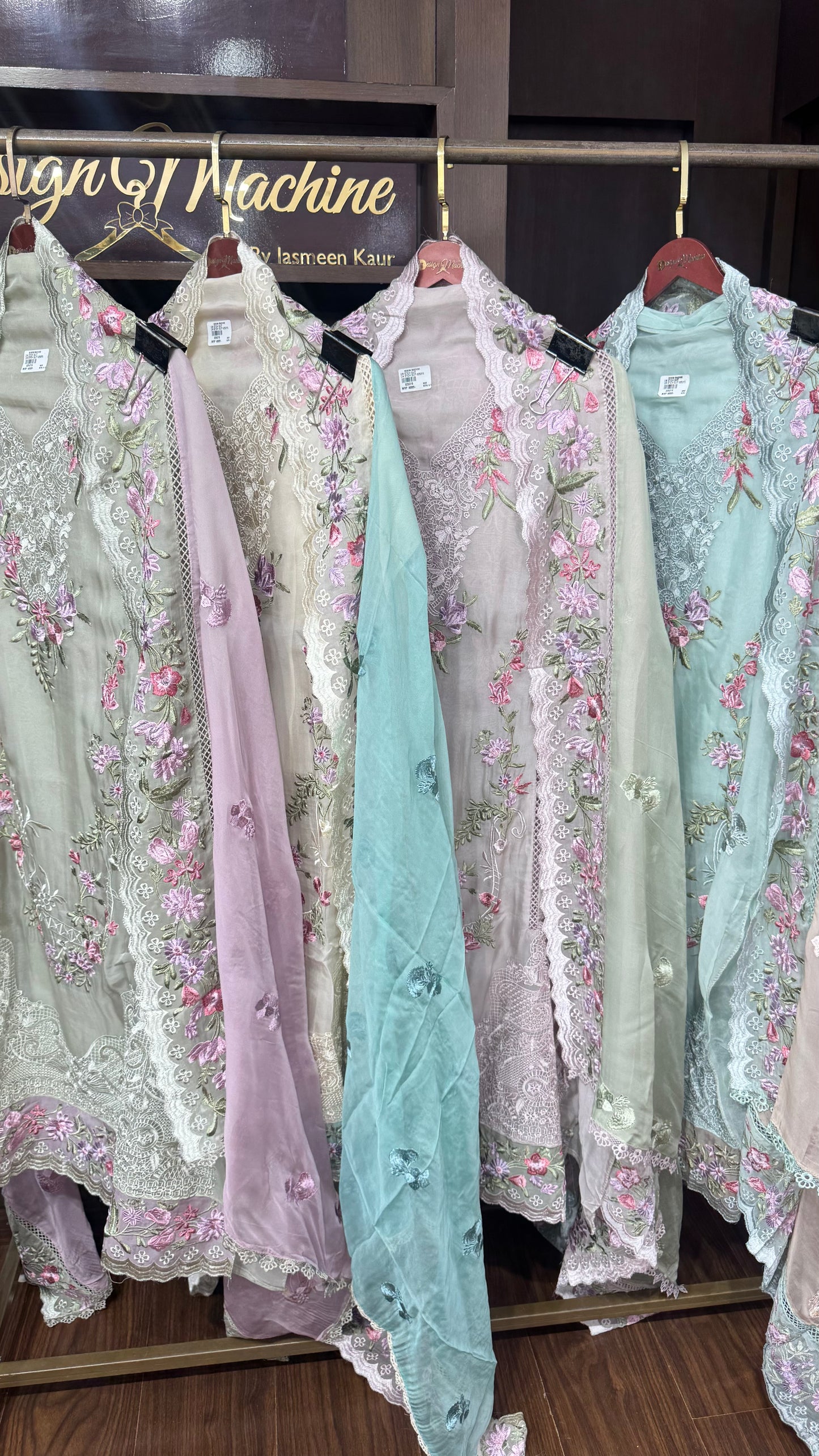 Zivara Pure Organza Tissue Unstitched Suit