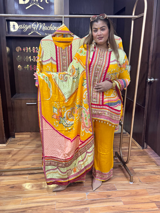 Zari Work Crepe Suit