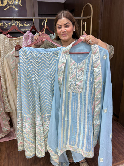 Luxury (Semi-Stitched) Suit
