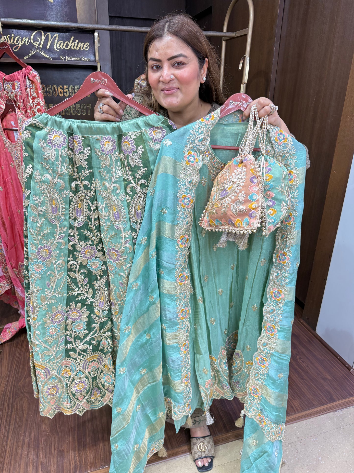 Elegant Ethnic (Semi-Stitch) Suit