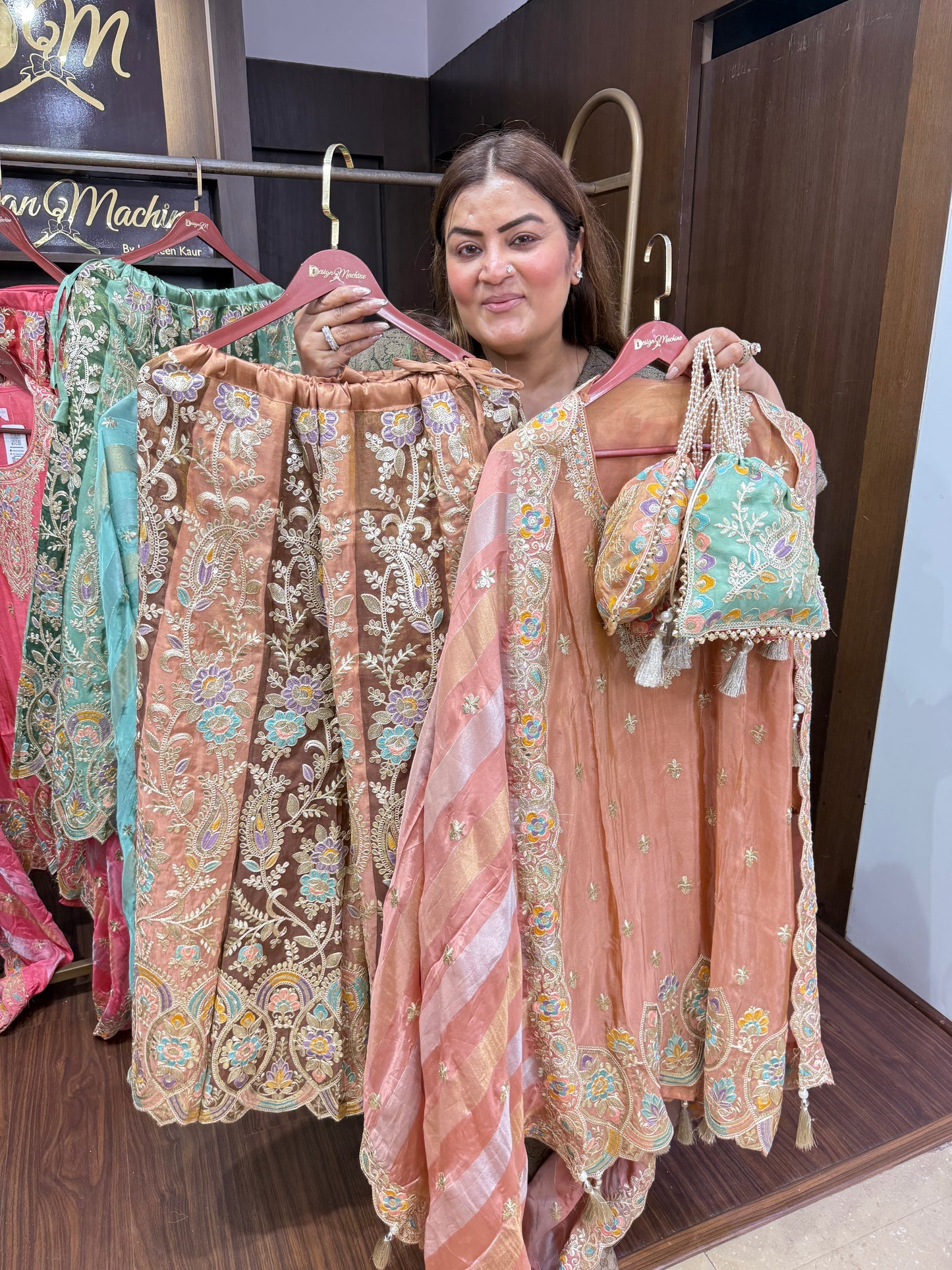 Elegant Ethnic (Semi-Stitch) Suit