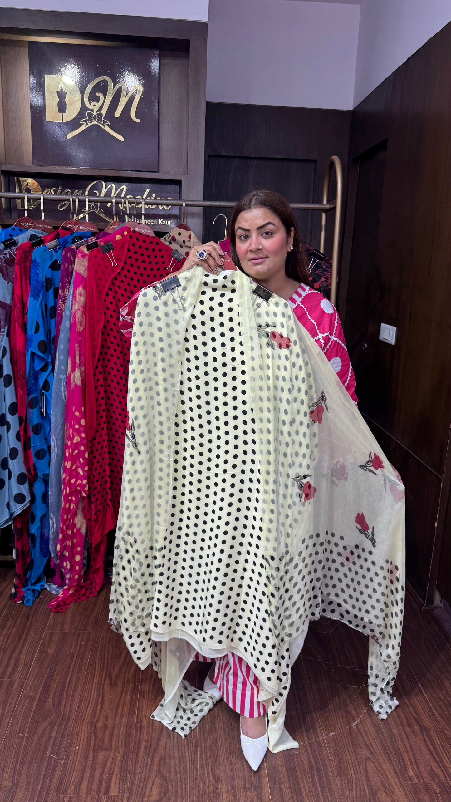 Ruhina (Masleen Cotton Unstitch Suit)