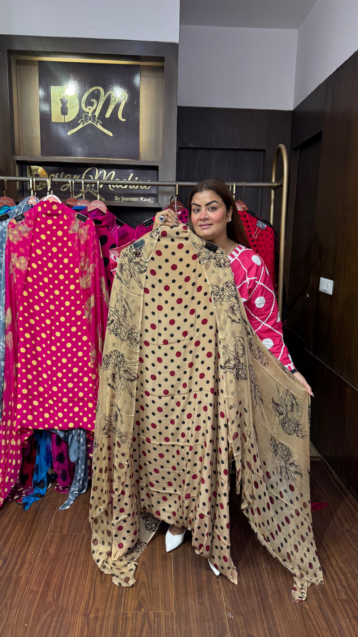 Ruhina (Masleen Cotton Unstitch Suit)