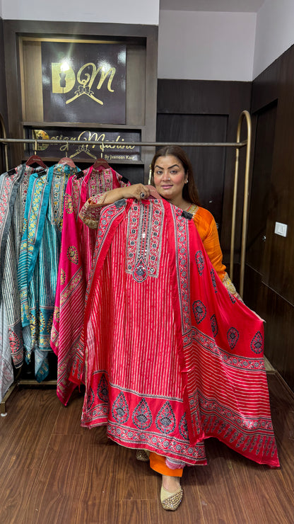 Anisha (Gajji Silk Unstitch Suit)
