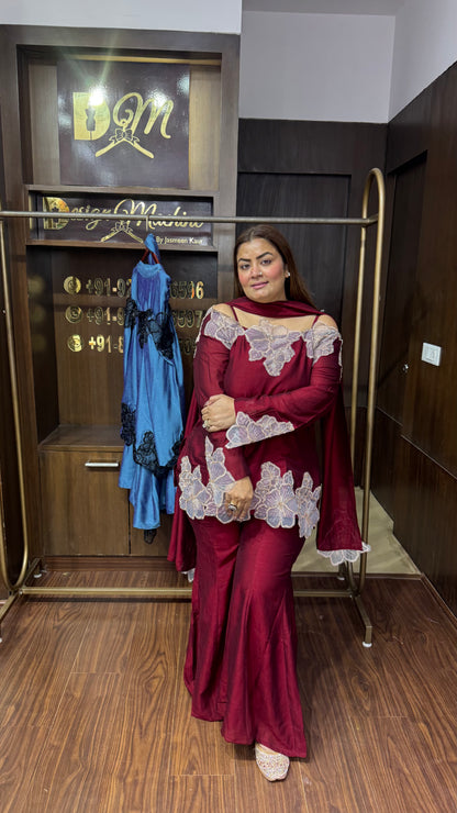 Cotton Silk Sharara Suit
