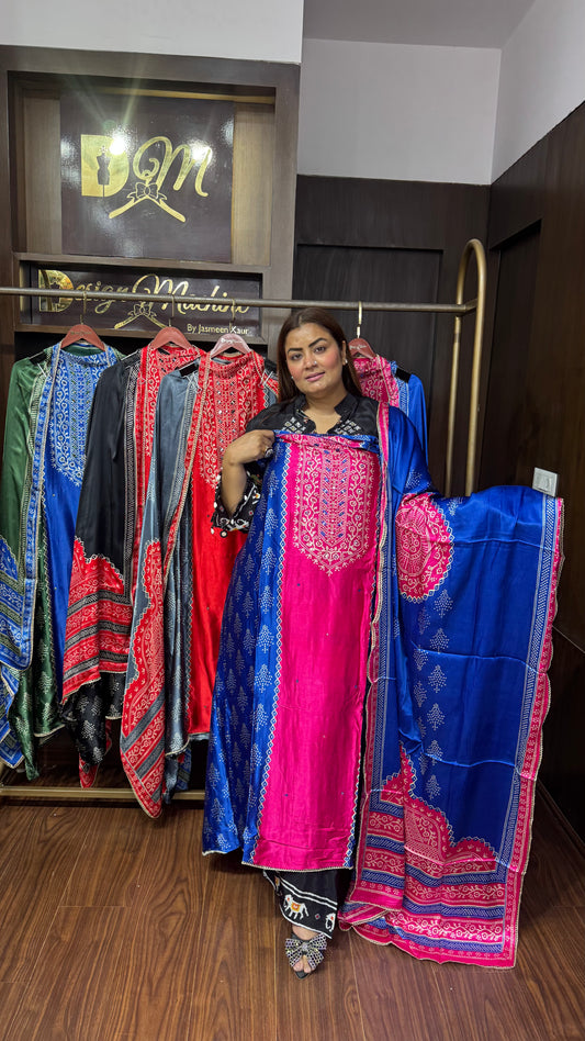 Aaina (Gajji Silk Unstitch Suit)