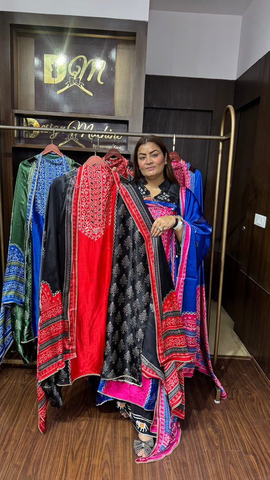 Aaina (Gajji Silk Unstitch Suit)