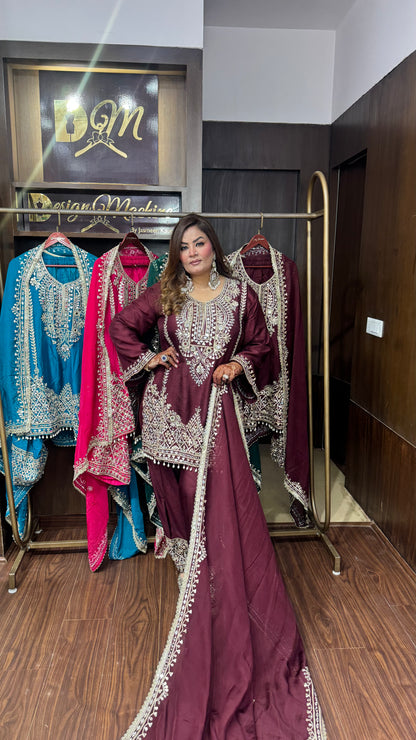 Zareen Pure Raw Silk Farshi Salwar Suit
