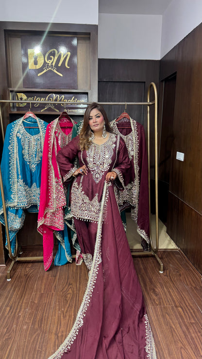 Zareen Pure Raw Silk Farshi Salwar Suit
