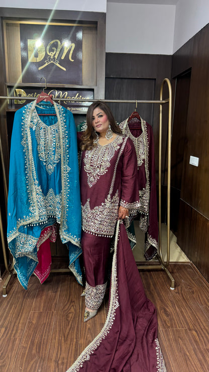 Zareen Pure Raw Silk Farshi Salwar Suit