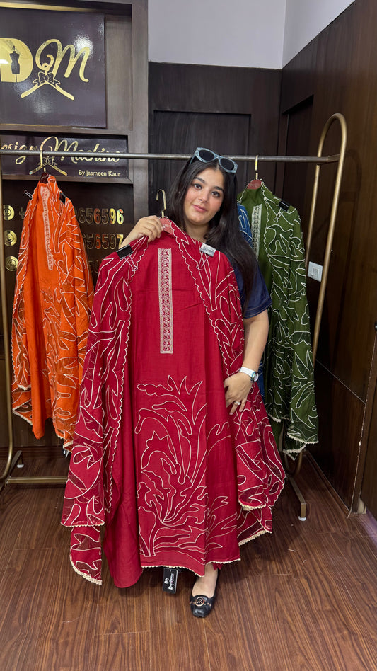Aarvika (Cotton Unstitch Suit)