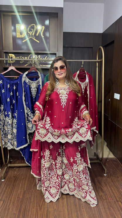 Inara Pure Silk Sharara Suit
