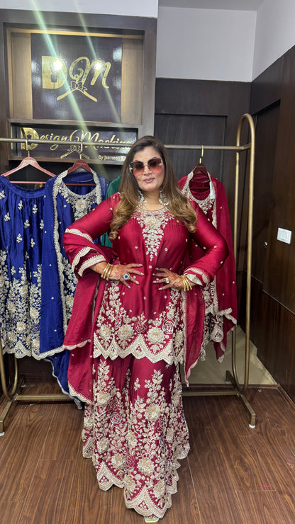 Inara Pure Silk Sharara Suit