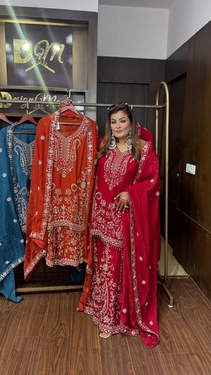 Vaylora Glass Tissue Sharara Suit