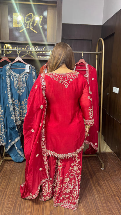 Vaylora Glass Tissue Sharara Suit