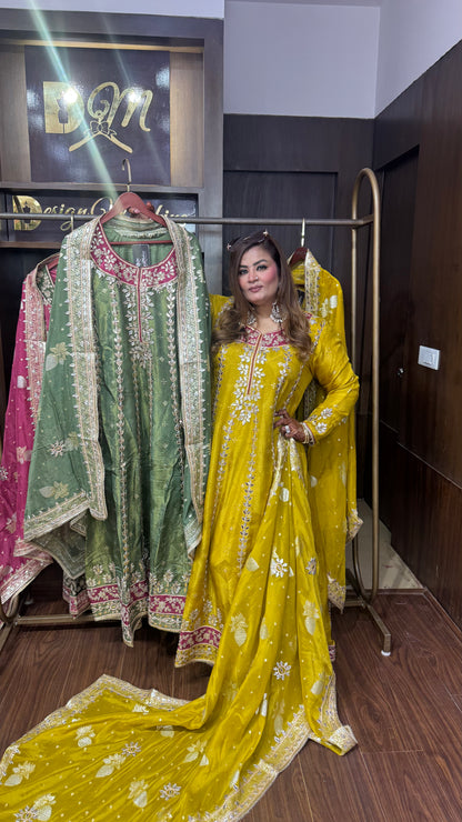 Eshvika Pure Chunon Anarkali Suit