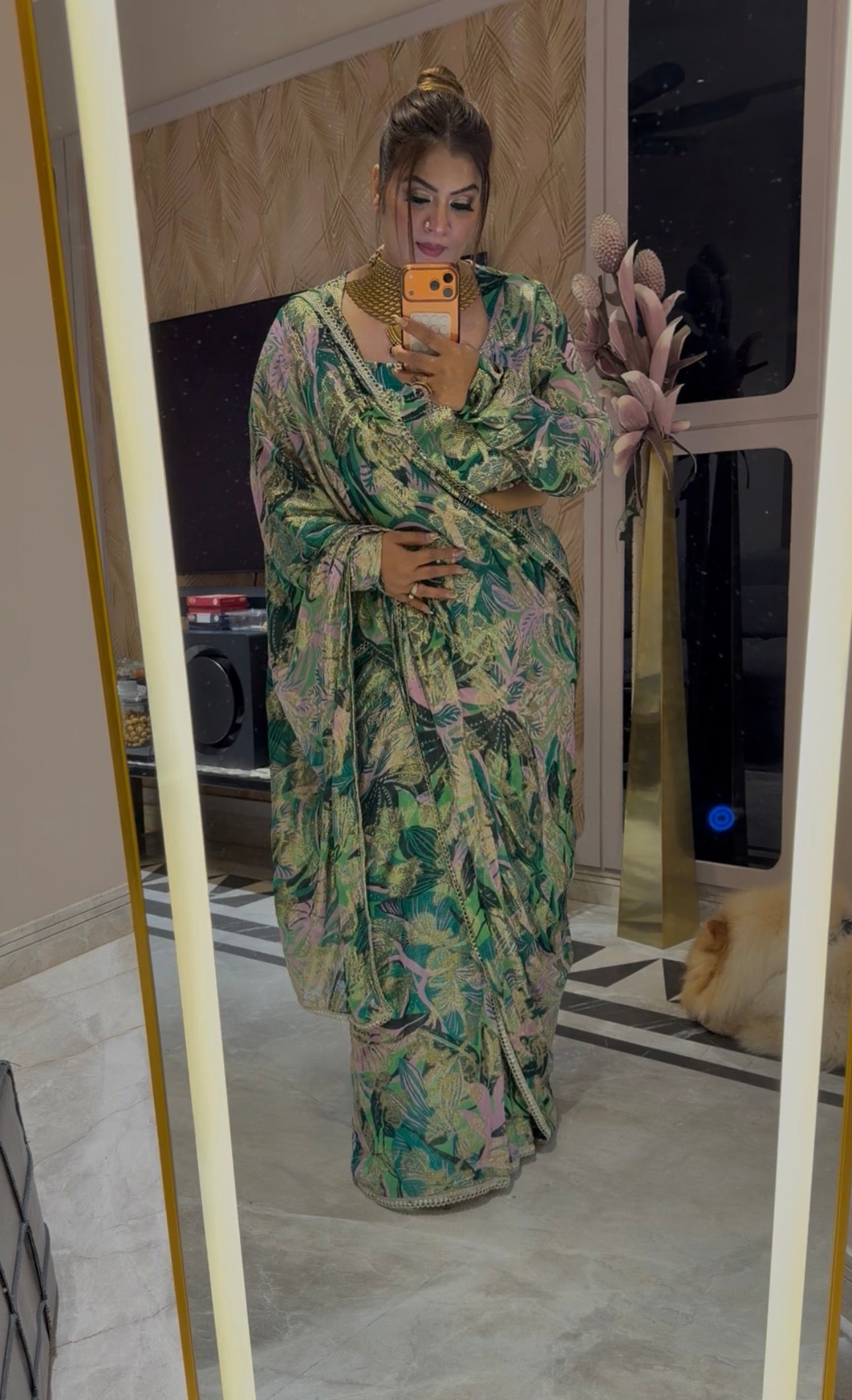 Zeenat Royale Beautiful golden detailing work