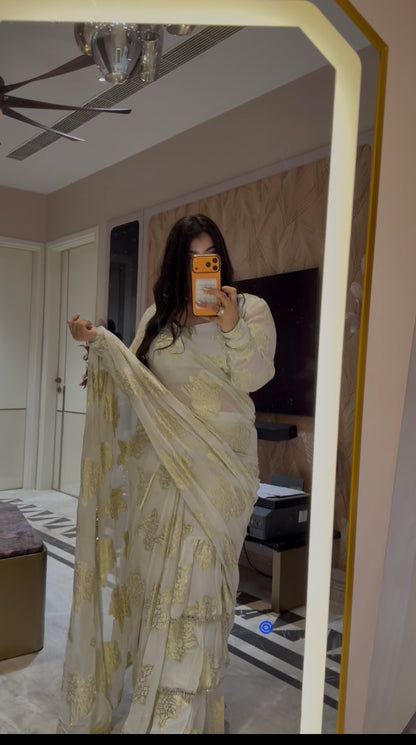 Zeenat Royale Beautiful golden detailing work