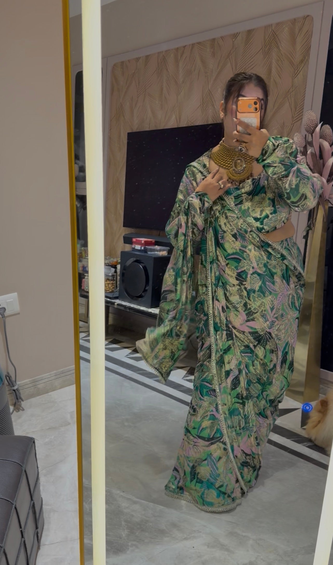 Zeenat Royale Beautiful golden detailing work