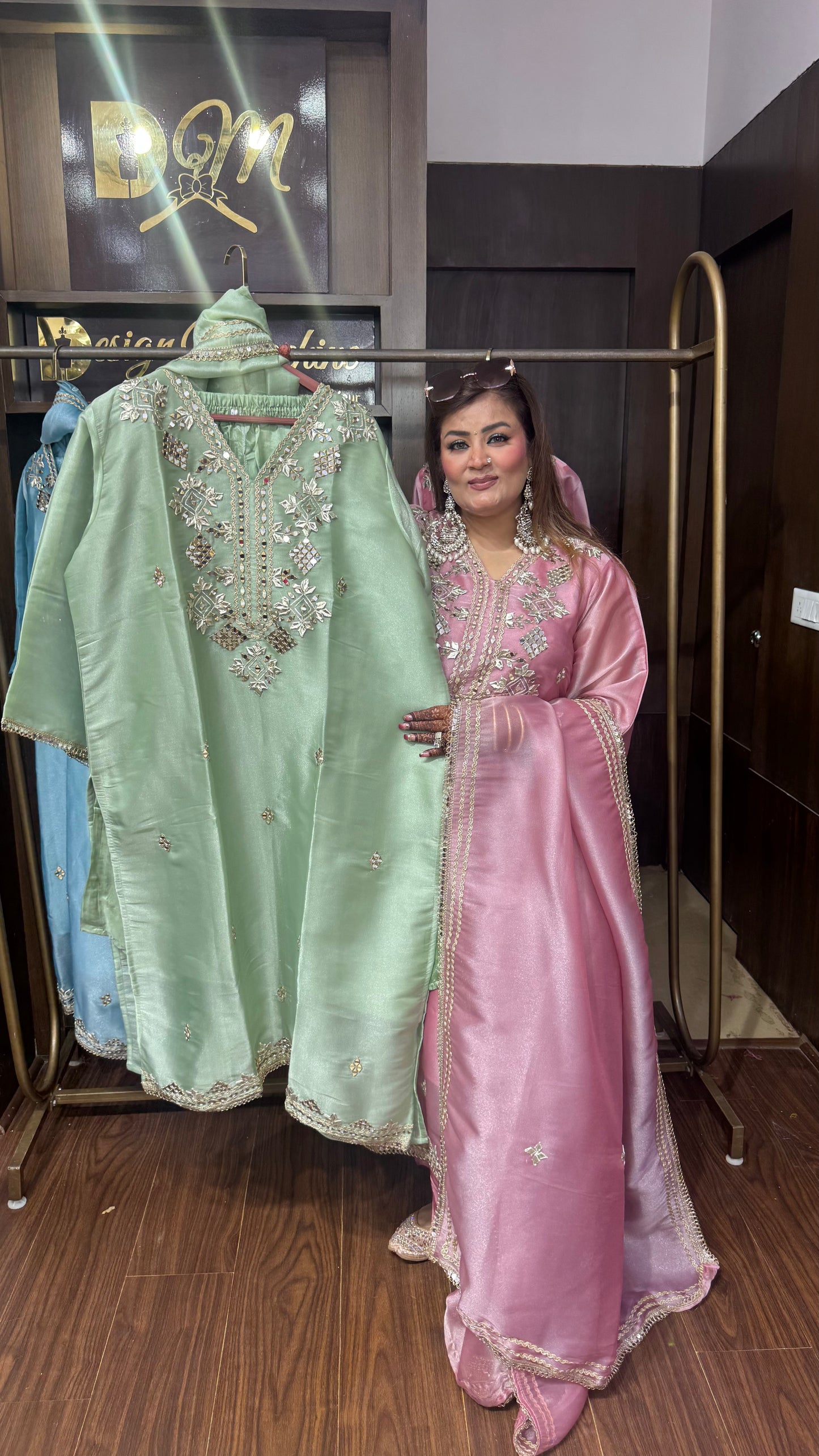 Inzara Glass Tissue Phiran Suit