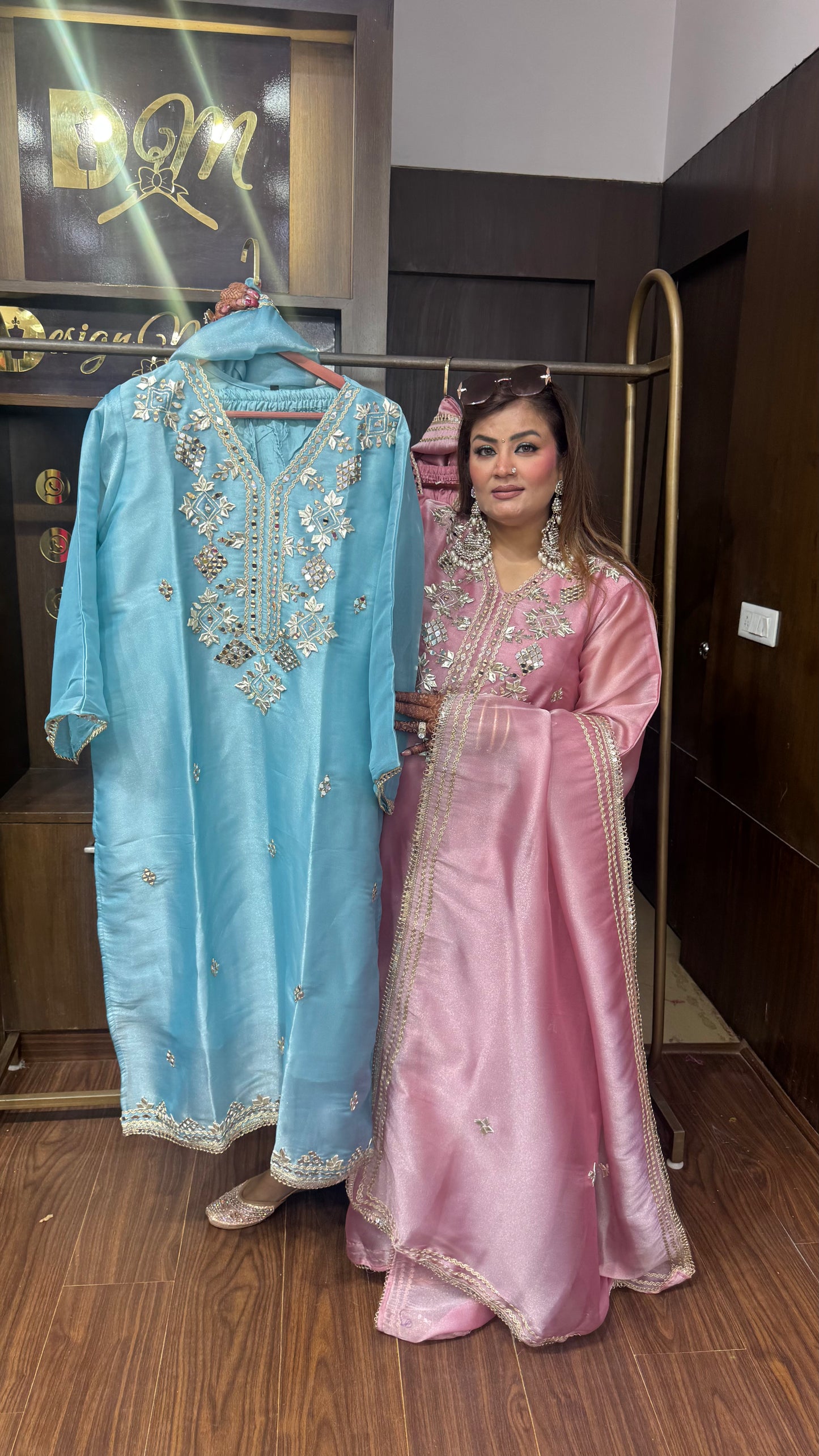 Inzara Glass Tissue Phiran Suit