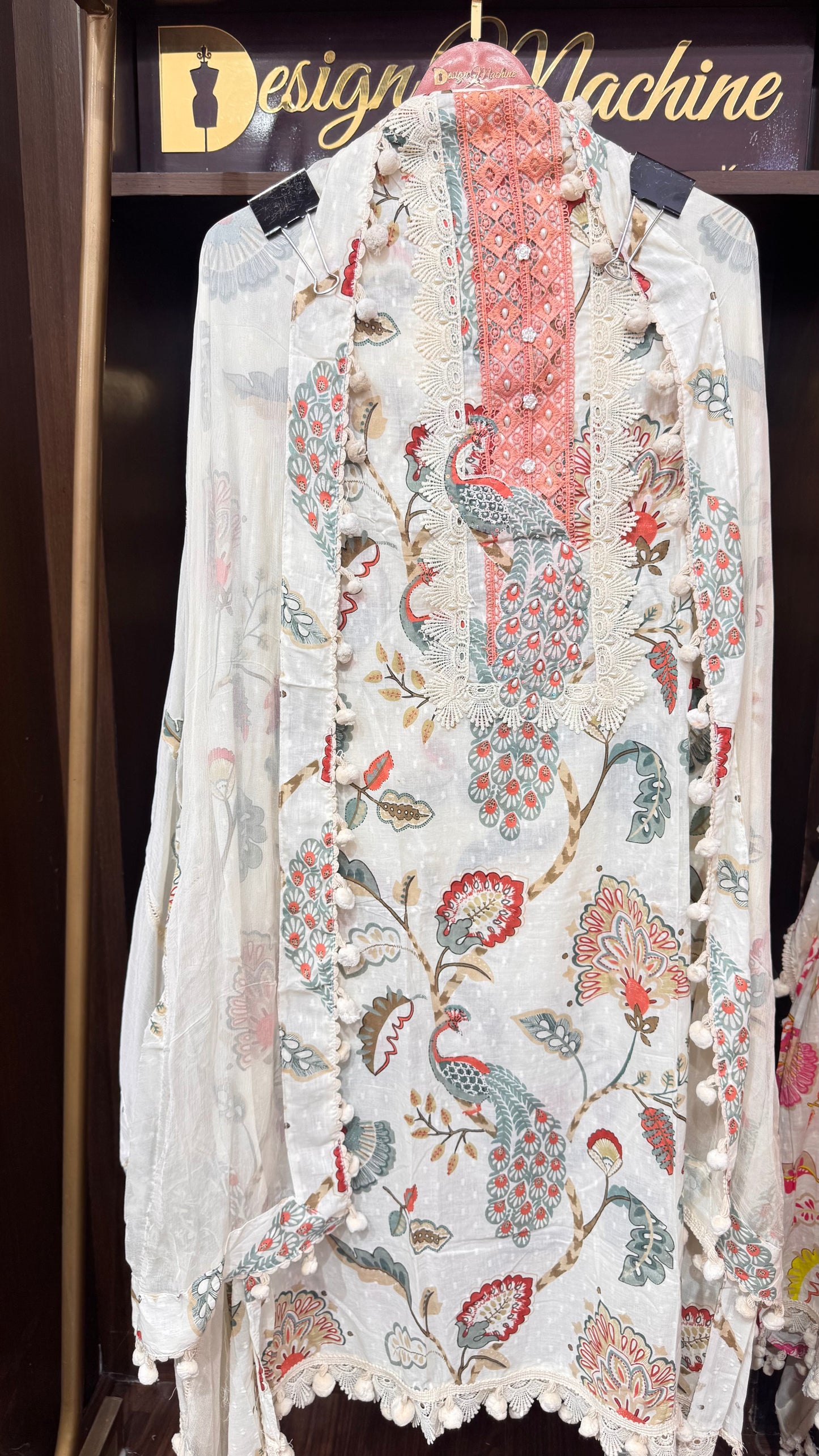 Vandana (Cotton Pompom Unstitch Suit)