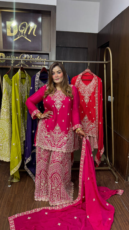 Aashvini Pure Chunon Sharara Suit