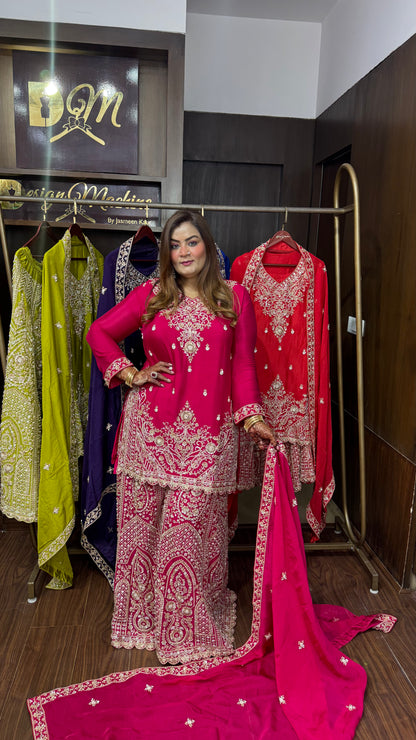 Aashvini Pure Chunon Sharara Suit