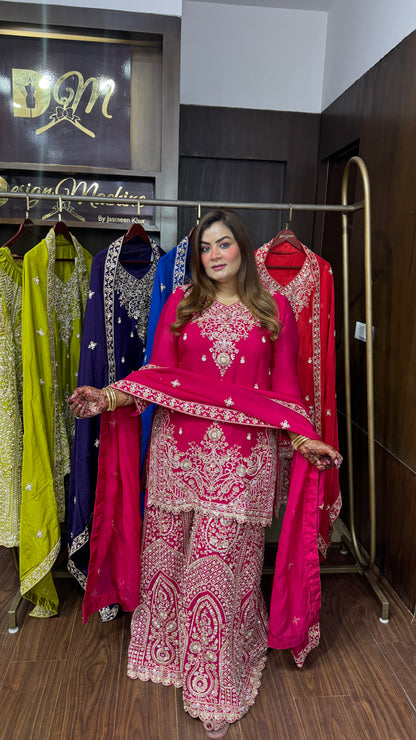 Aashvini Pure Chunon Sharara Suit