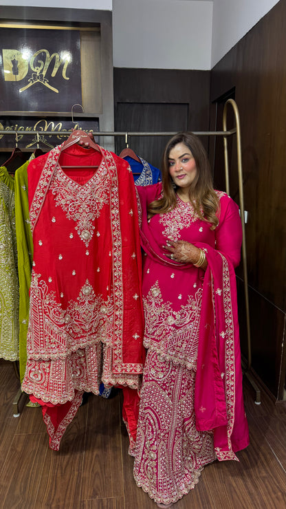 Aashvini Pure Chunon Sharara Suit