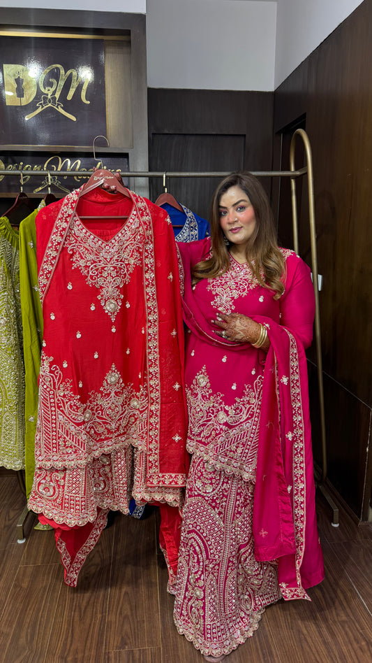 Aashvini Pure Chunon Sharara Suit