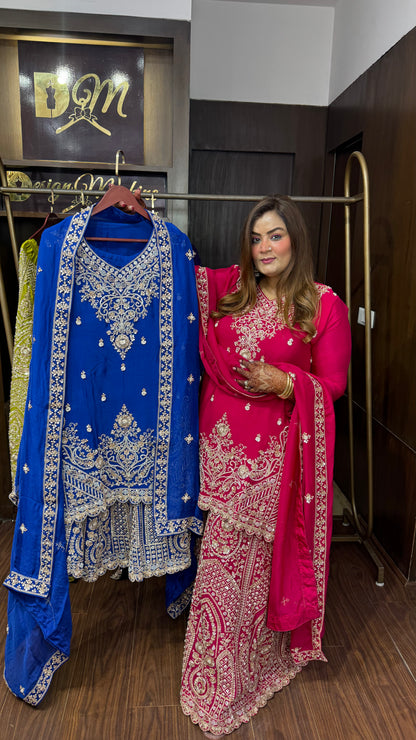 Aashvini Pure Chunon Sharara Suit