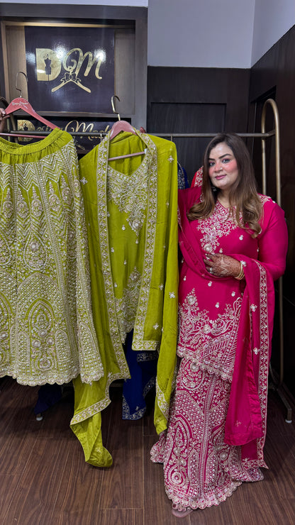 Aashvini Pure Chunon Sharara Suit