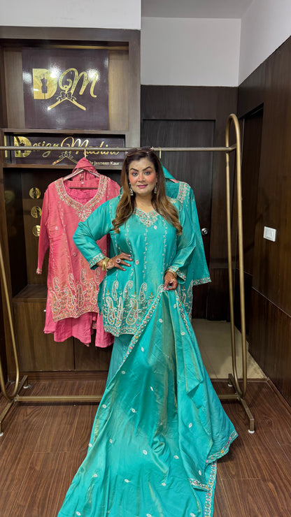 Zaylina Pure Chunon Sharara Suit