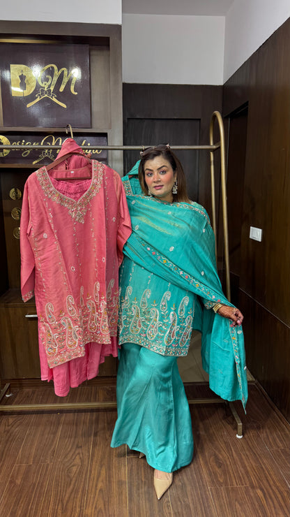 Zaylina Pure Chunon Sharara Suit