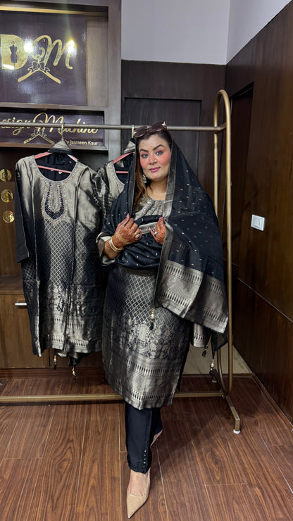 Rivaanshi Banarasi Silk Suit