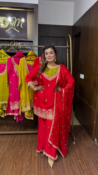Yuvika Pure Chunon Crepe Suit