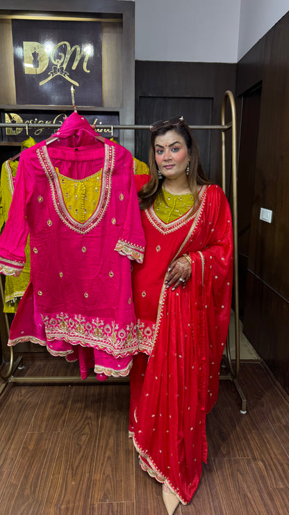 Yuvika Pure Chunon Crepe Suit