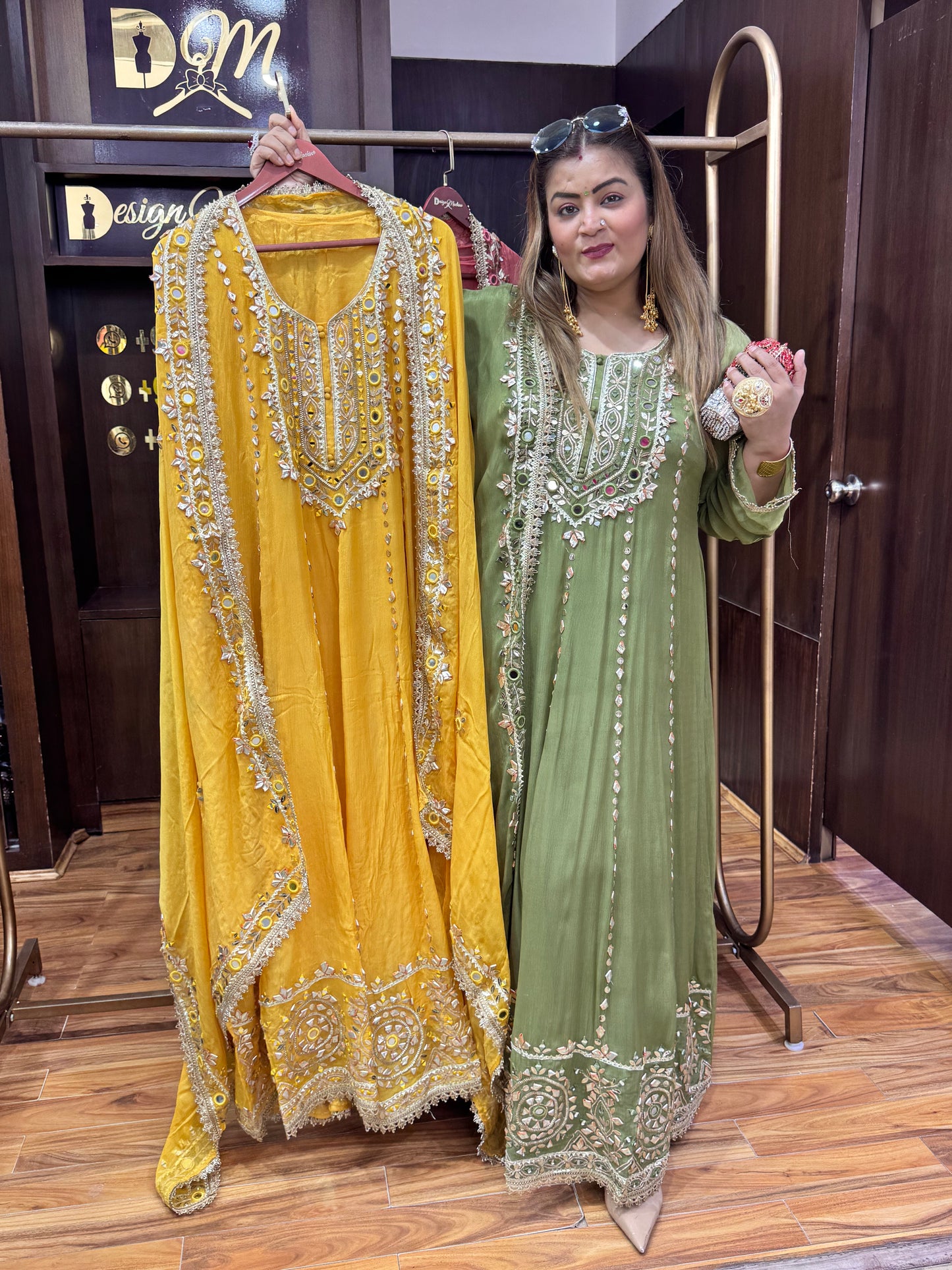 Aabroo Crepe Anarkali