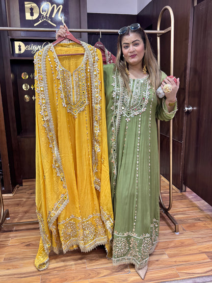 Aabroo Crepe Anarkali