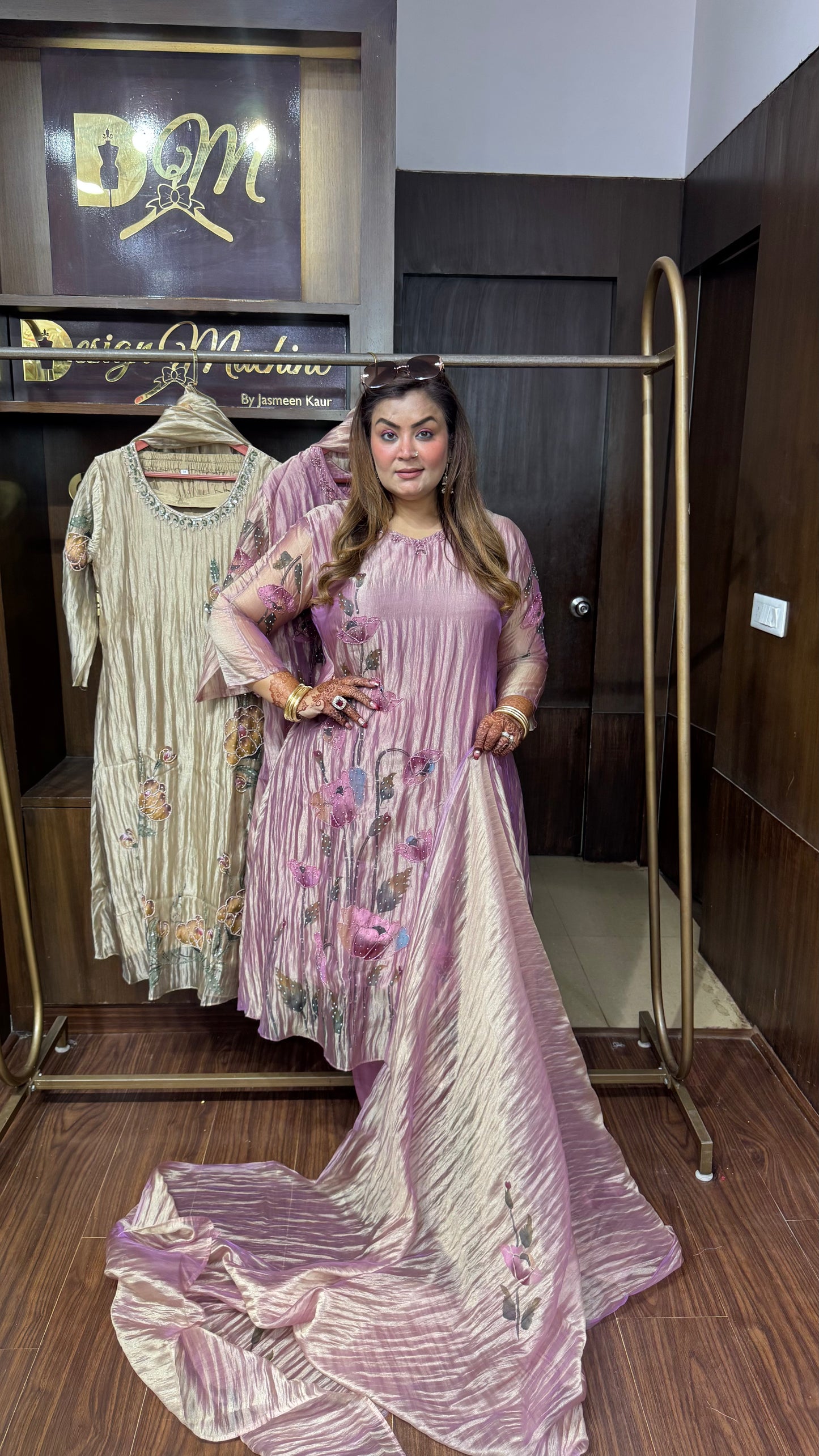 Samyra Glass Tissue Anarkali Suit
