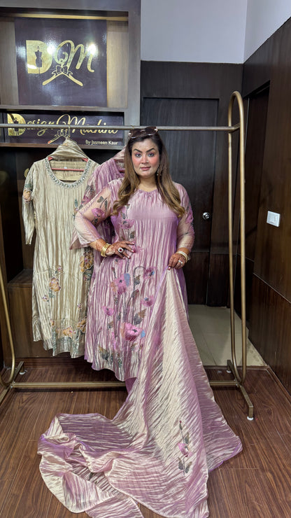 Samyra Glass Tissue Anarkali Suit