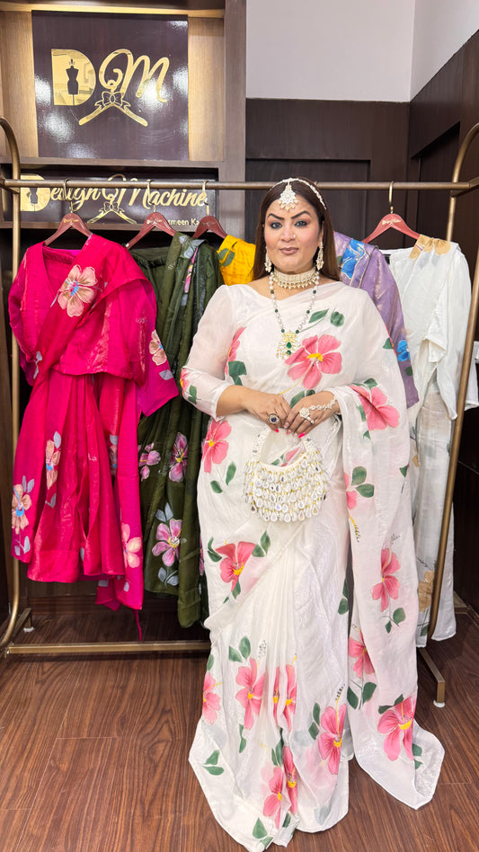 Gulbagh (Glass Tissue Fabric Saree)