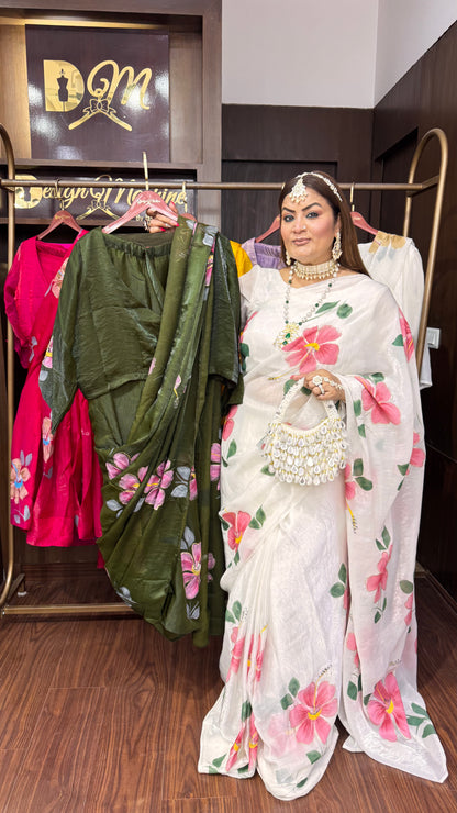 Gulbagh (Glass Tissue Fabric Saree)