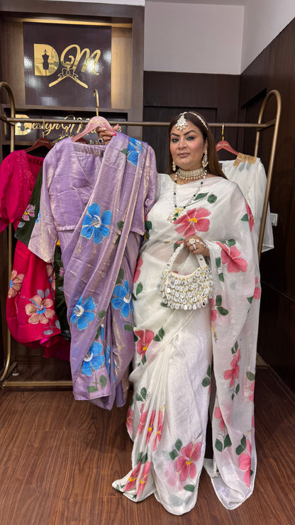 Gulbagh (Glass Tissue Fabric Saree)