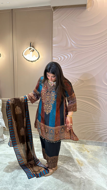 Elviora Pure Crepe Suit