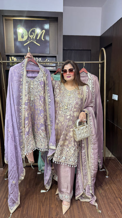 Abhira (Glass Tissue Anarkali Suit)