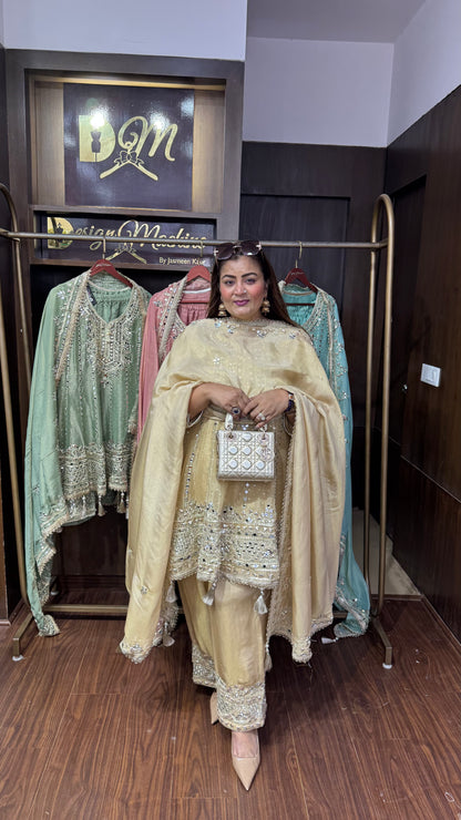 Abhira (Glass Tissue Farshi Salwar Suit)